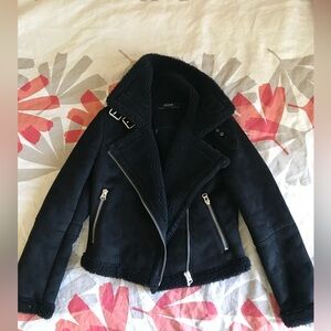 COPY - Black Shearling Aviator Jacket